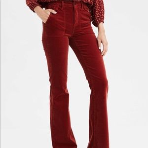 American Eagle Super High Rise Corduroy Flare Pant